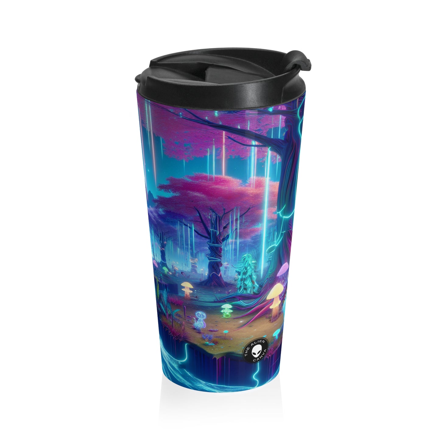 "Dreamscape Odyssey" - The Alien Stainless Steel Travel Mug Virtual Reality Art