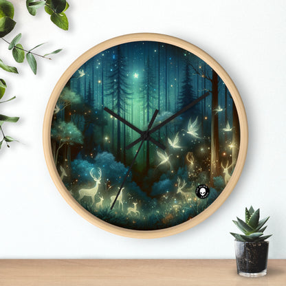 "Enchanted Night in the Whispering Woods" - The Alien Wall Clock