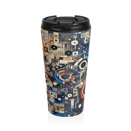 "Connected Hearts: Love in the Digital Age" - The Alien Stainless Steel Travel Mug Conceptual Art