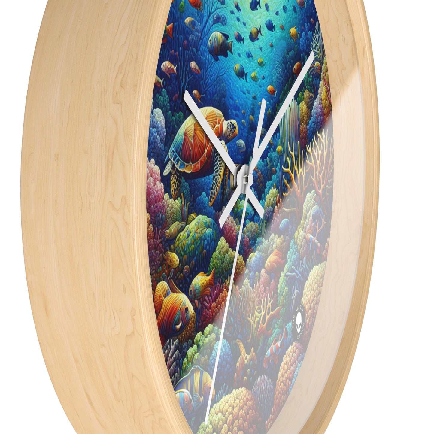 "Marine Paradise: Colorful Coral Reef Wildlife" - The Alien Wall Clock