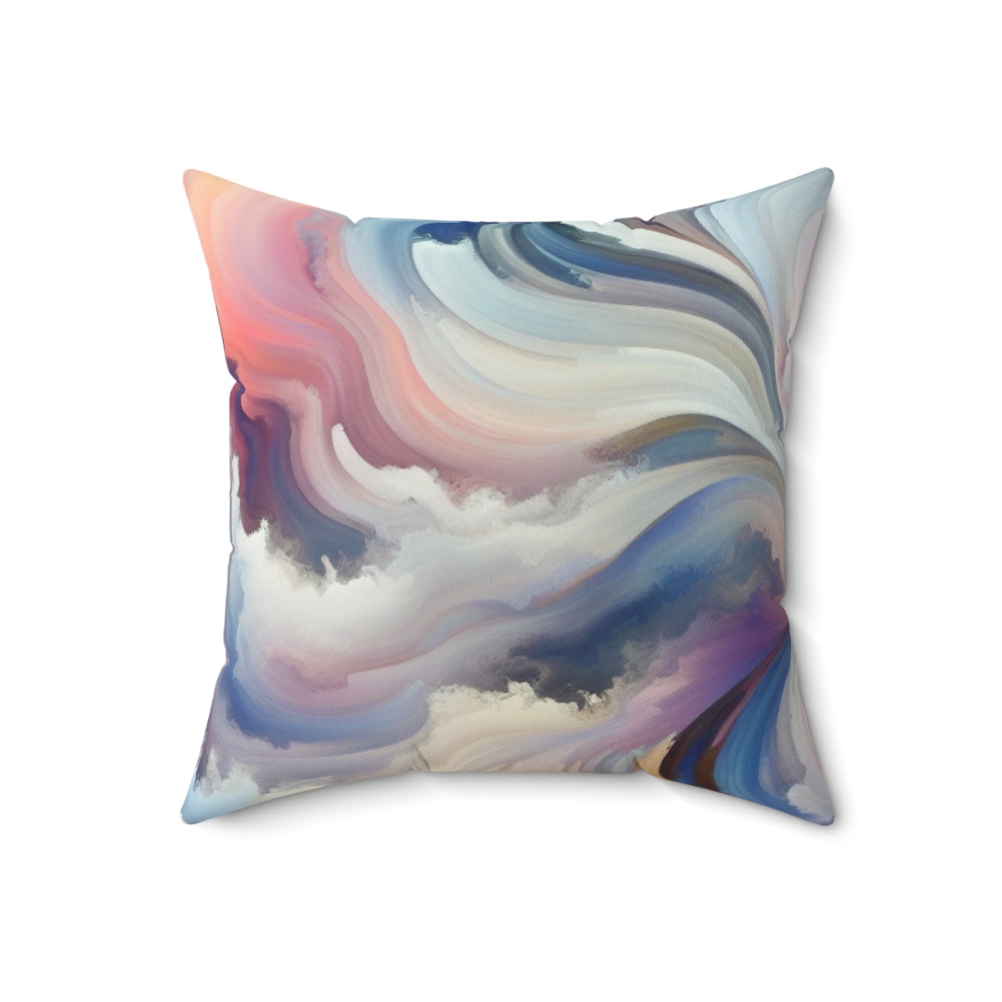 "Harmony in Nature: A Lyrical Abstraction"- The Alien Spun Polyester Square Pillow Lyrical Abstraction