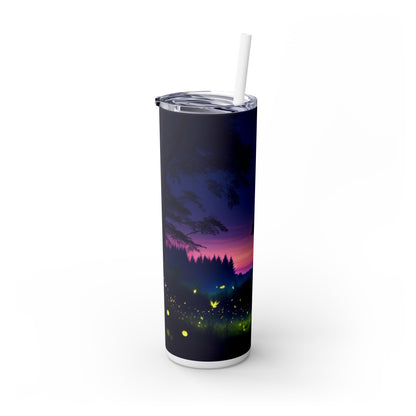 "Twilight Serenity : Firefly Dance" - Verre fin Alien Maars® avec paille 20 oz