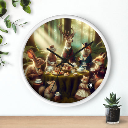 "Enchanted Tea Party" - The Alien Wall Clock