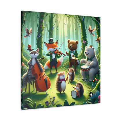 "Una colección de animales melodiosos: animales musicales en el bosque encantado" - The Alien Canva