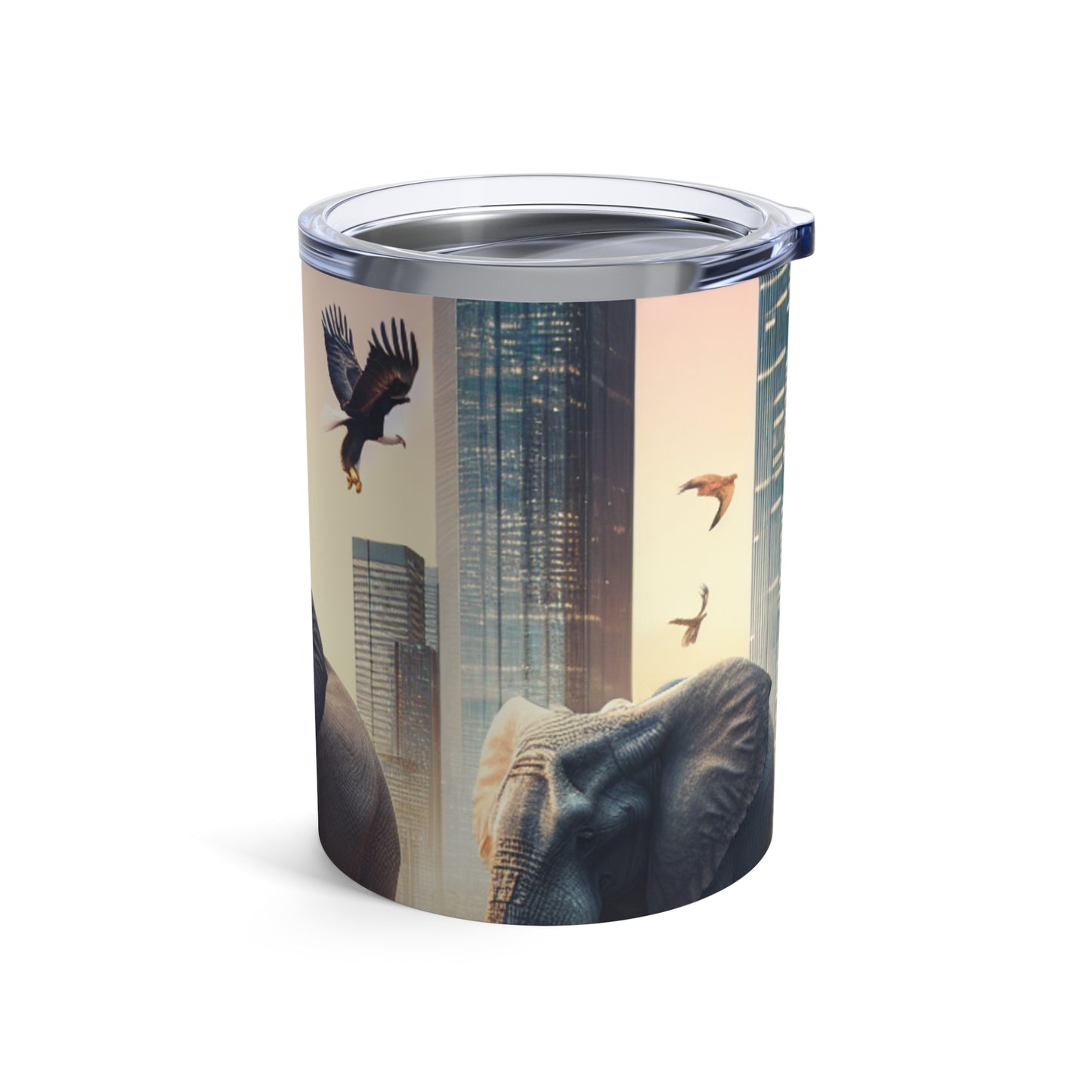 « Zoologie urbaine : un paysage urbain surréaliste » - Le verre Alien 10oz