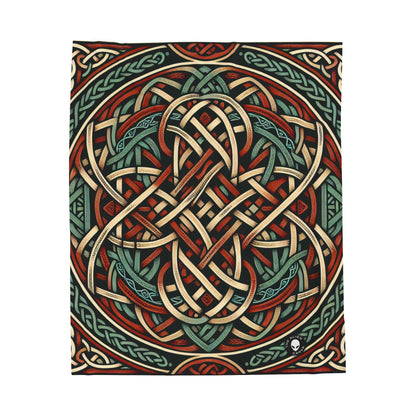 "Majestic Celtic Vision: A Mesmerizing Artwork Inspired by the Cliffs of Moher" - The Alien Velveteen Plush Blanket Celtic Art