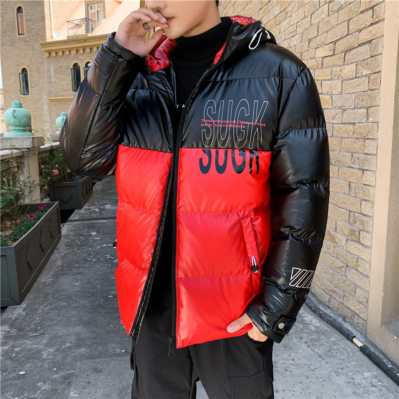 Printed padded men's padded jacket