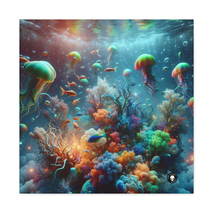 "Los peces de neón bailan en el bosque de coral" - The Alien Canva