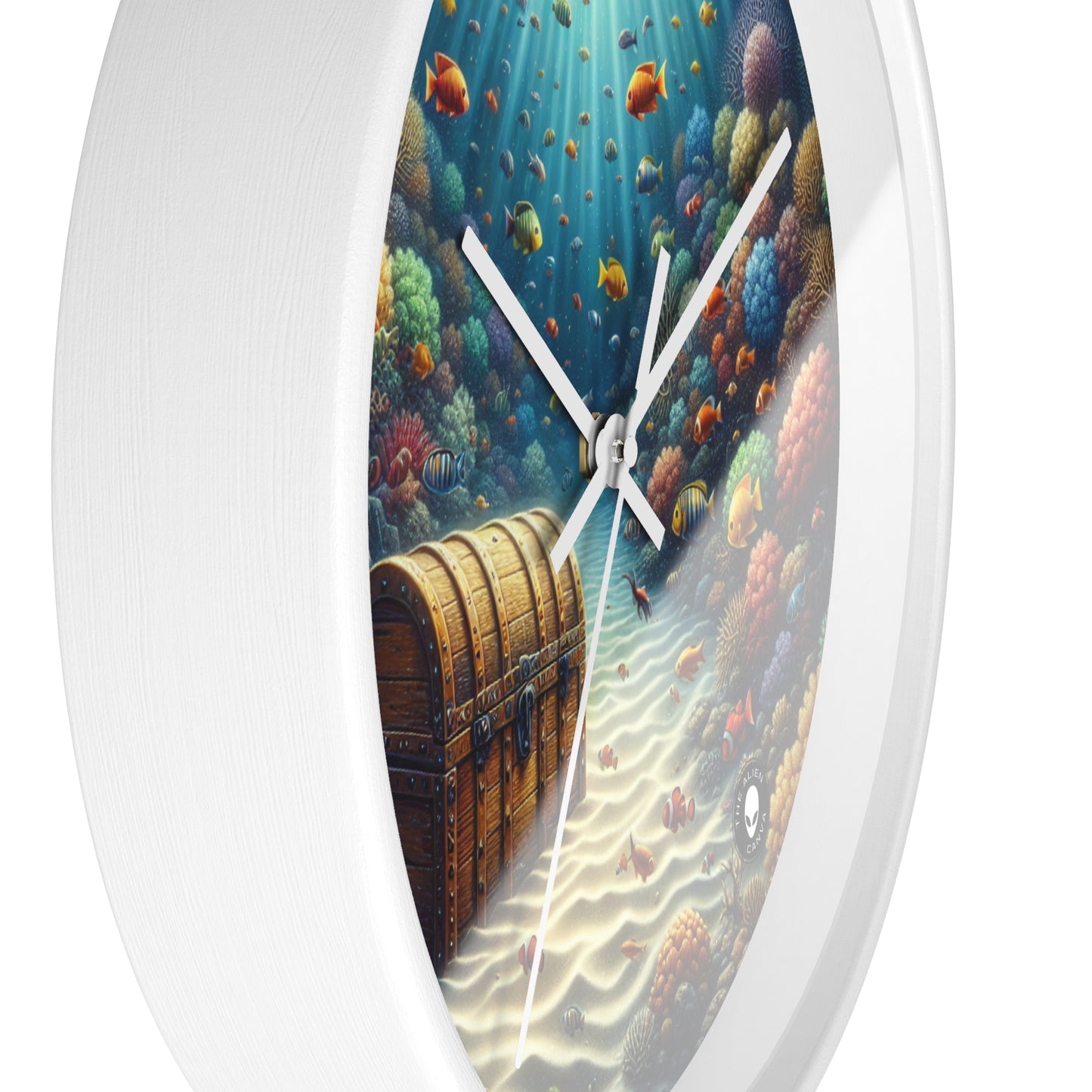 "Beneath the Waves: Treasure in the Coral Reef" - The Alien Wall Clock