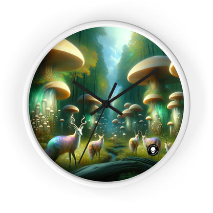 "Mystical Mushroom Grove" - The Alien Wall Clock