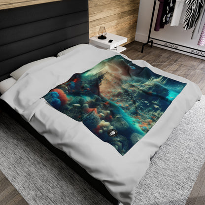 "Deep Sea Dreamscape" - The Alien Velveteen Plush Blanket