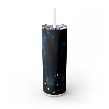 "Guided by Fireflies: A Forest's Secret Lightshow" - The Alien Maars® Skinny Tumbler with Straw 20oz