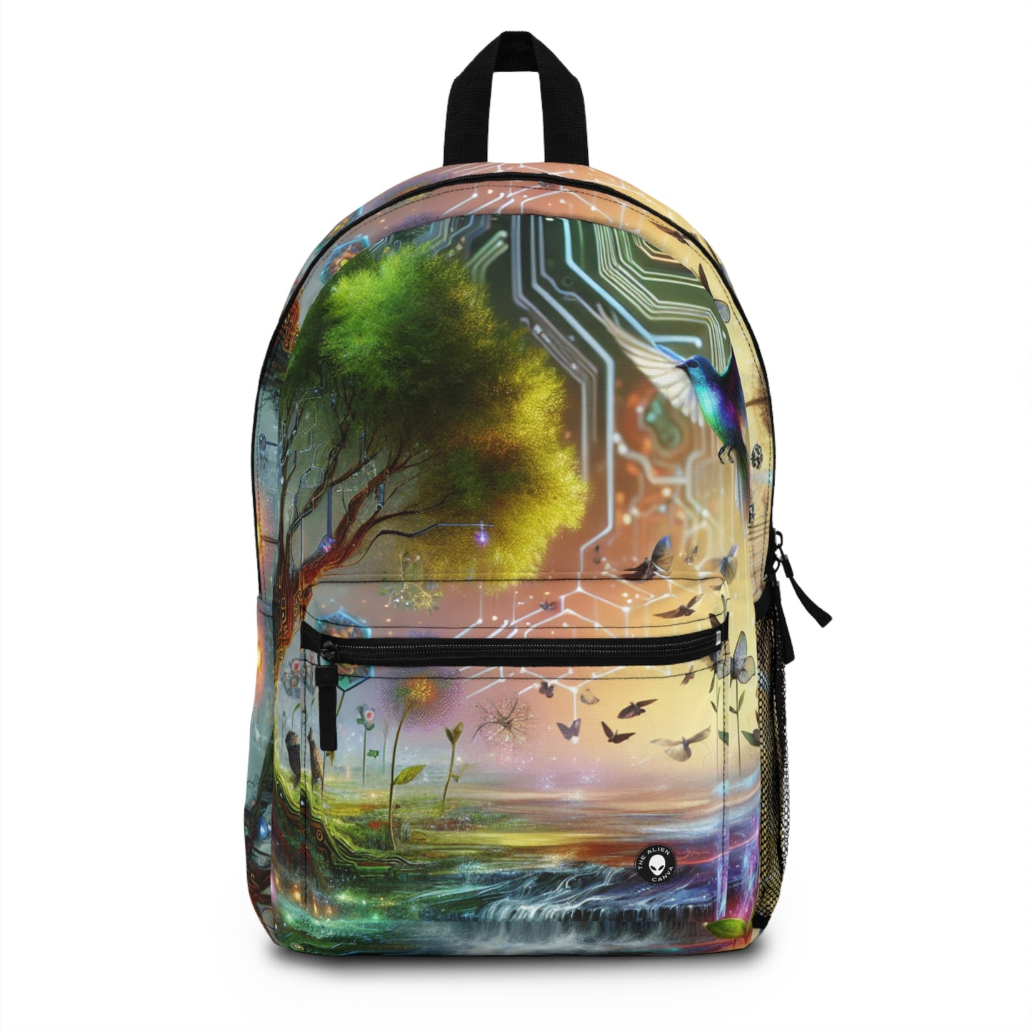 "Fusión Tecno-Natural: El Futuro del Bio Arte" - The Alien Backpack Bio Art