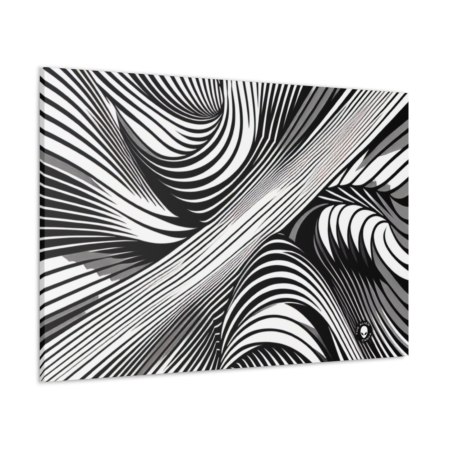 "Motion Embodied: Exploring Dynamic Illusion through Op Art" - The Alien Canva Op Art