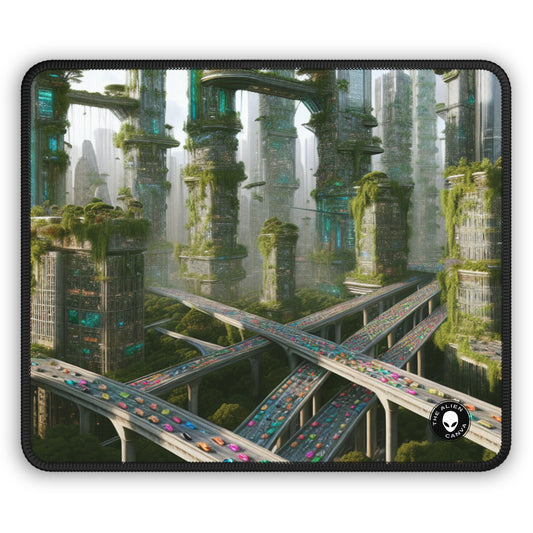 "Futuristic Utopia: Nature and Technology in Harmony" - The Alien Gaming Mouse Pad