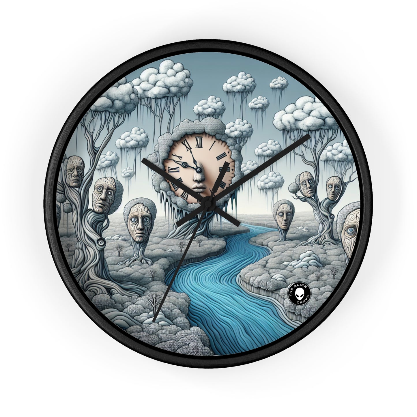 "Fantasy Wonderland: Where Time Bends and Trees Talk" - The Alien Wall Clock