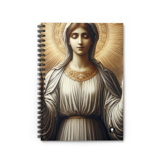 "La Virgen Radiante" - El Cuaderno Espiral Alienígena (Línea Reglada) Arte Religioso