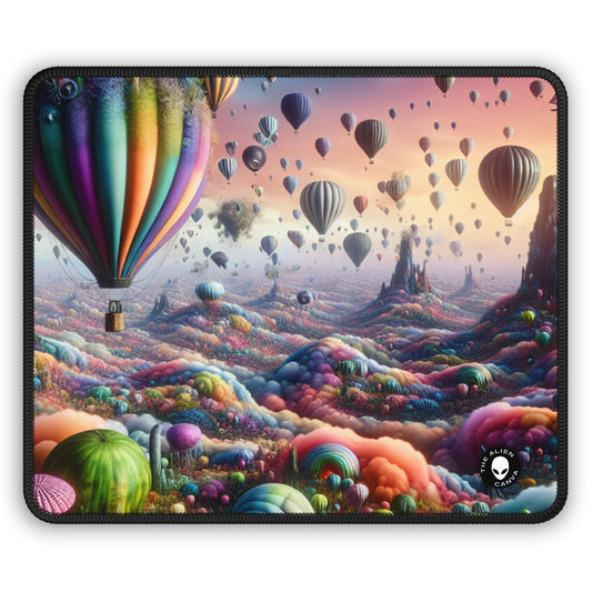 "Whimsical Sky : Une aventure surréaliste en ballon" - Le tapis de souris Alien Gaming