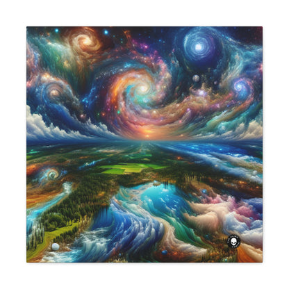 "Galactic Patchwork: A Surreal Landscape" - The Alien Canva