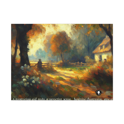 "Sunset Serenity: Impressionist Garden Painting" - The Alien Canva Impressionism