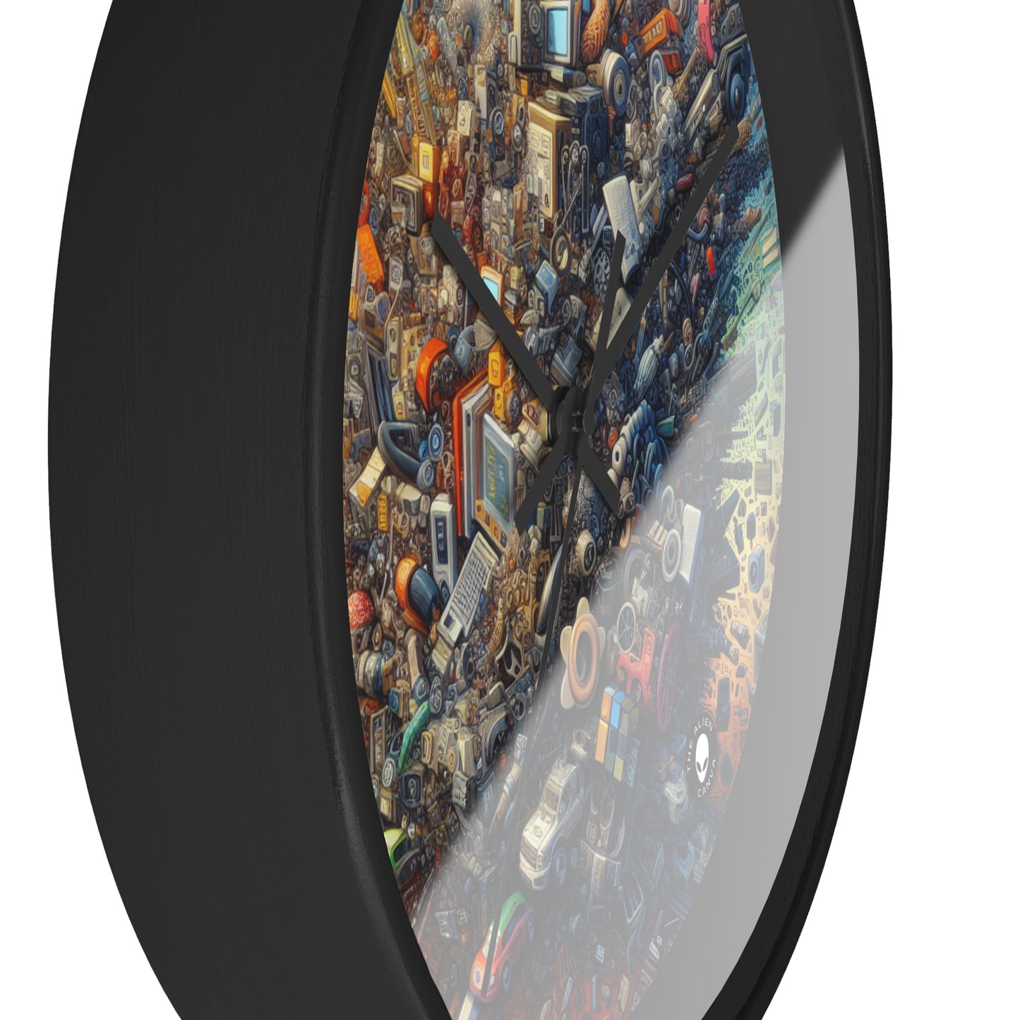 "Nightfall in the Neon City: A Hyper-Realistic Futuristic Metropolis" - The Alien Wall Clock Simulationism