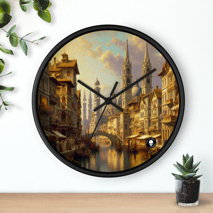 "Riviera Rhapsody: An Abstract Ode to the French Mediterranean" - The Alien Wall Clock New European Painting