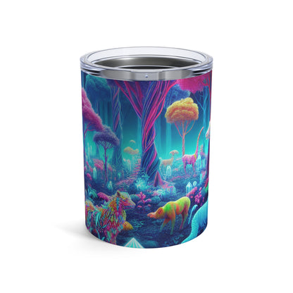 « Enchantement lumineux : Forêt de néon » – Le verre Alien 10 oz