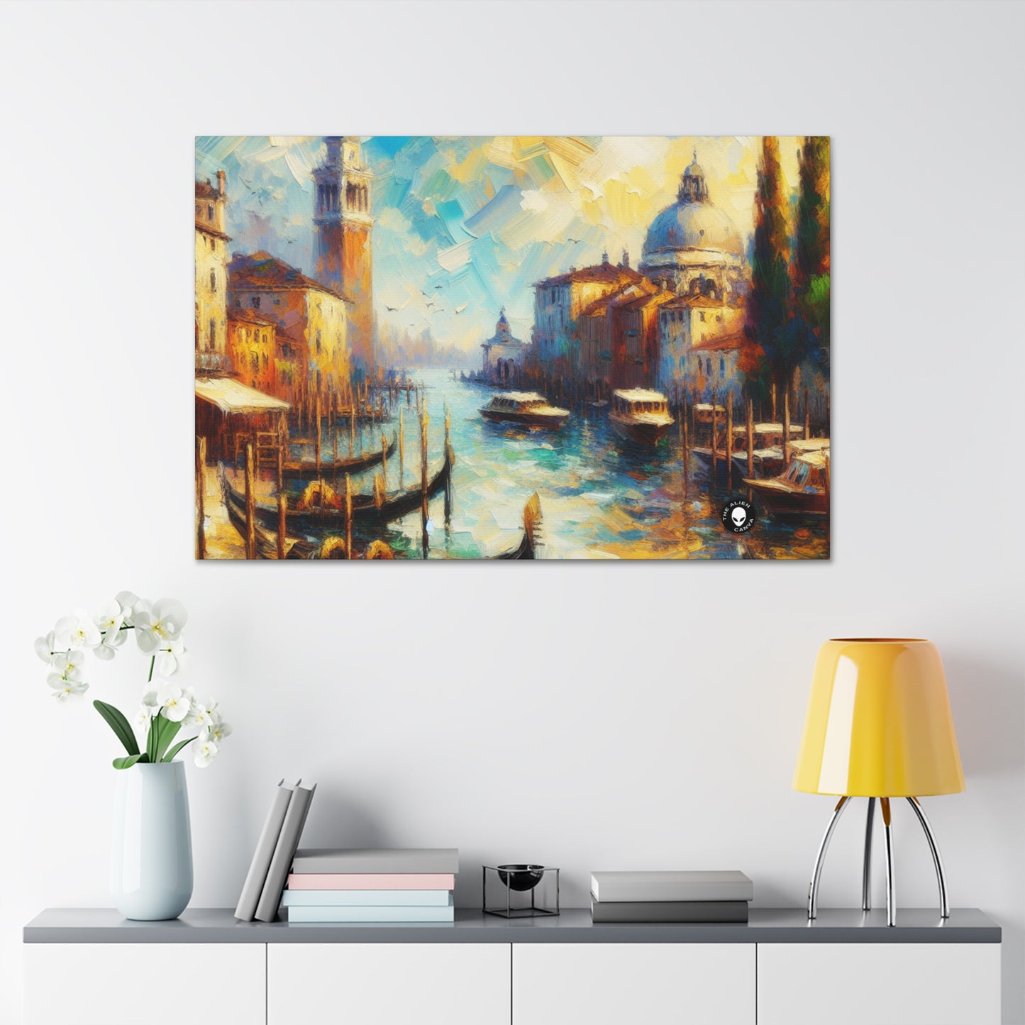 "Serenity in the City: Capturing the Golden Hour" - The Alien Canva Impressionism