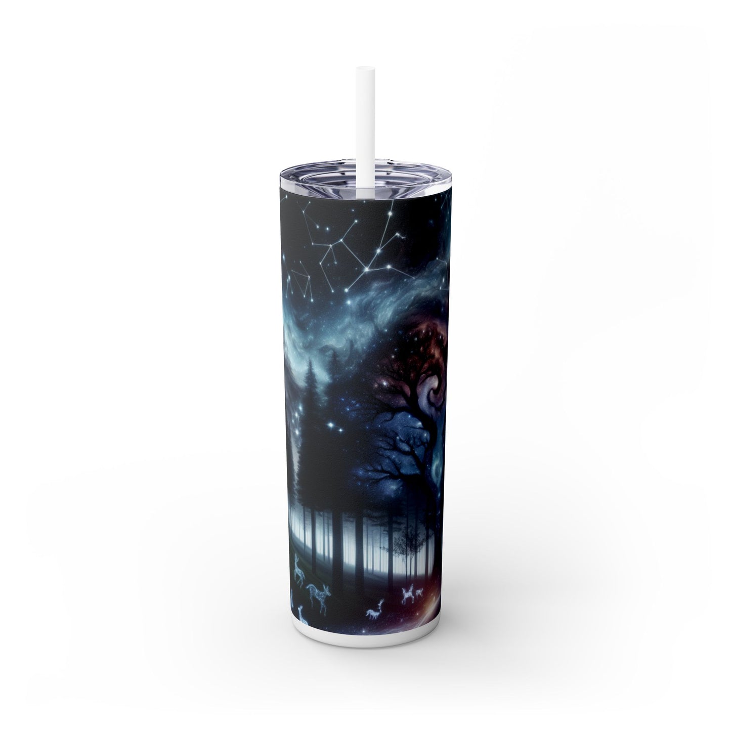 "Galactic Oasis" - The Alien Maars® Skinny Tumbler with Straw 20oz