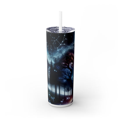 "Oasis galáctico": vaso estrecho con pajita de 20 oz de Alien Maars®