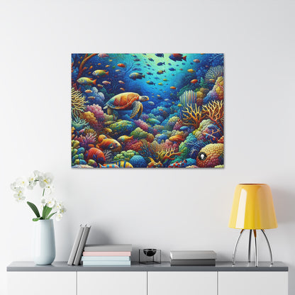 "Marine Paradise: Colorful Coral Reef Wildlife" - The Alien Canva