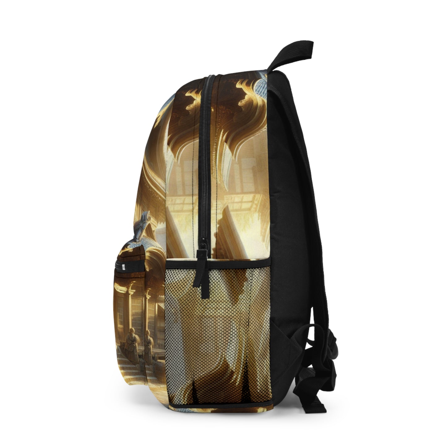 "Golden Hour Bliss: Photographic Realism Landscape" - The Alien Backpack Photographic Realism