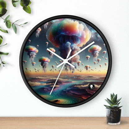 "Jellyfish Sky: A Surreal World" - The Alien Wall Clock