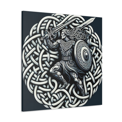 "Celtic Knight: Sword & Shield in Ancient Knots" - The Alien Canva Celtic Art Style