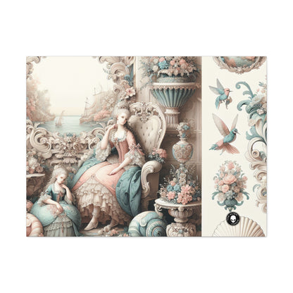 "Enchantement dans les jardins pastel : princesse féerique rococo" - The Alien Canva Rococo