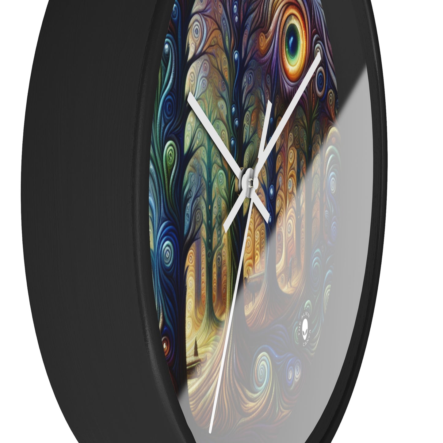 "Enchanted Rainbow Woods" - The Alien Wall Clock