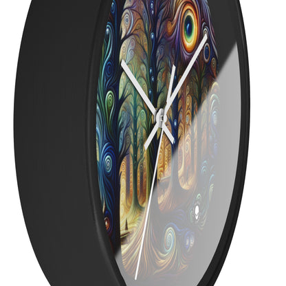 "Enchanted Rainbow Woods" - The Alien Wall Clock