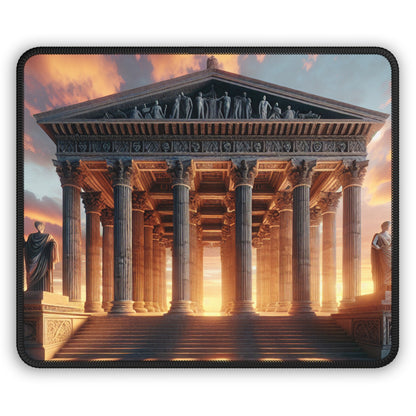 "Cálido resplandor del templo griego" - The Alien Gaming Mouse Pad Estilo neoclasicismo