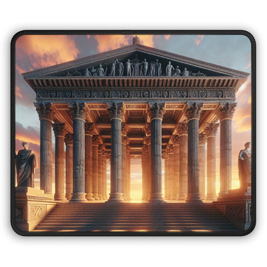 "Warm Glow of the Grecian Temple" - The Alien Gaming Mouse Pad Neoclassicism Style