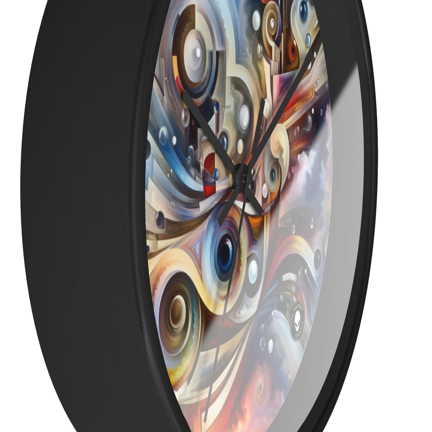 "Nature's Mechanical Symphony" - The Alien Wall Clock Abstract Surrealism