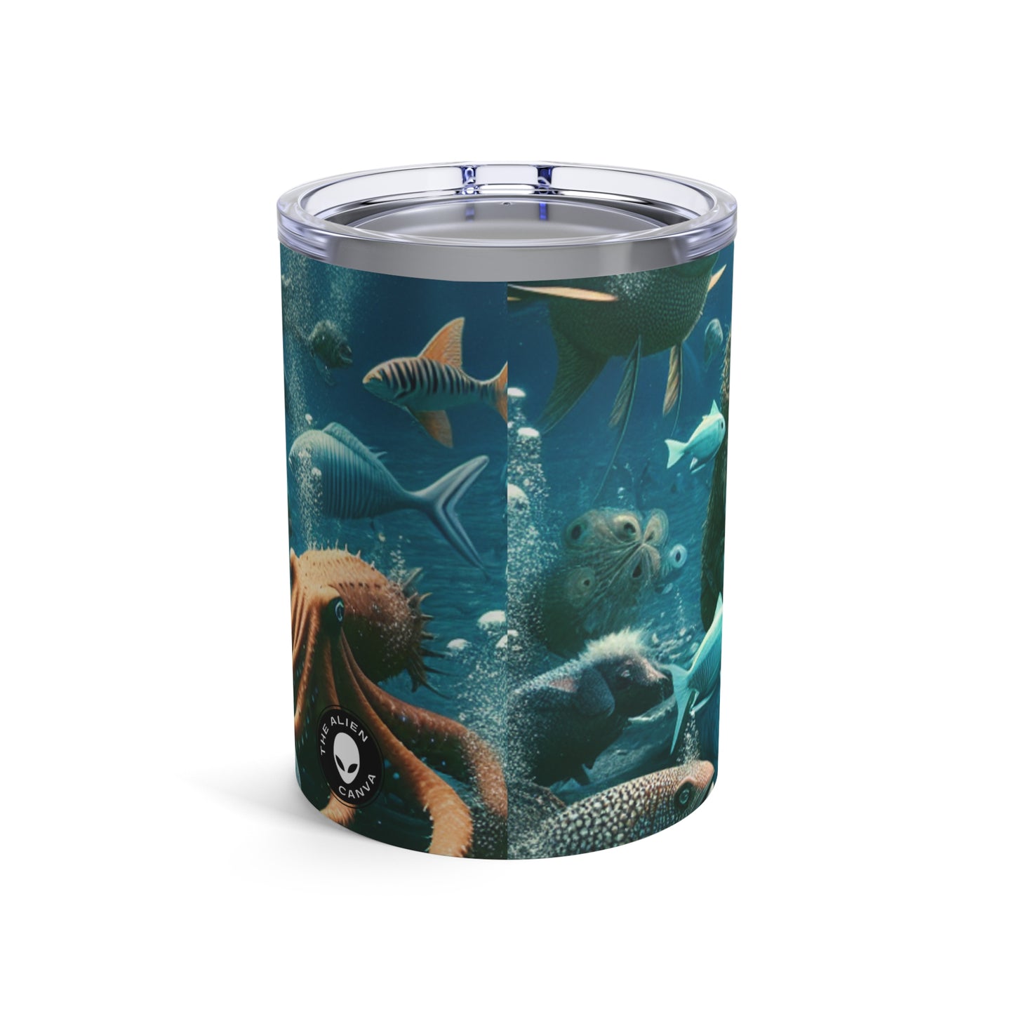 "La hora del té en el mar azul profundo" - Vaso Alien de 10 oz