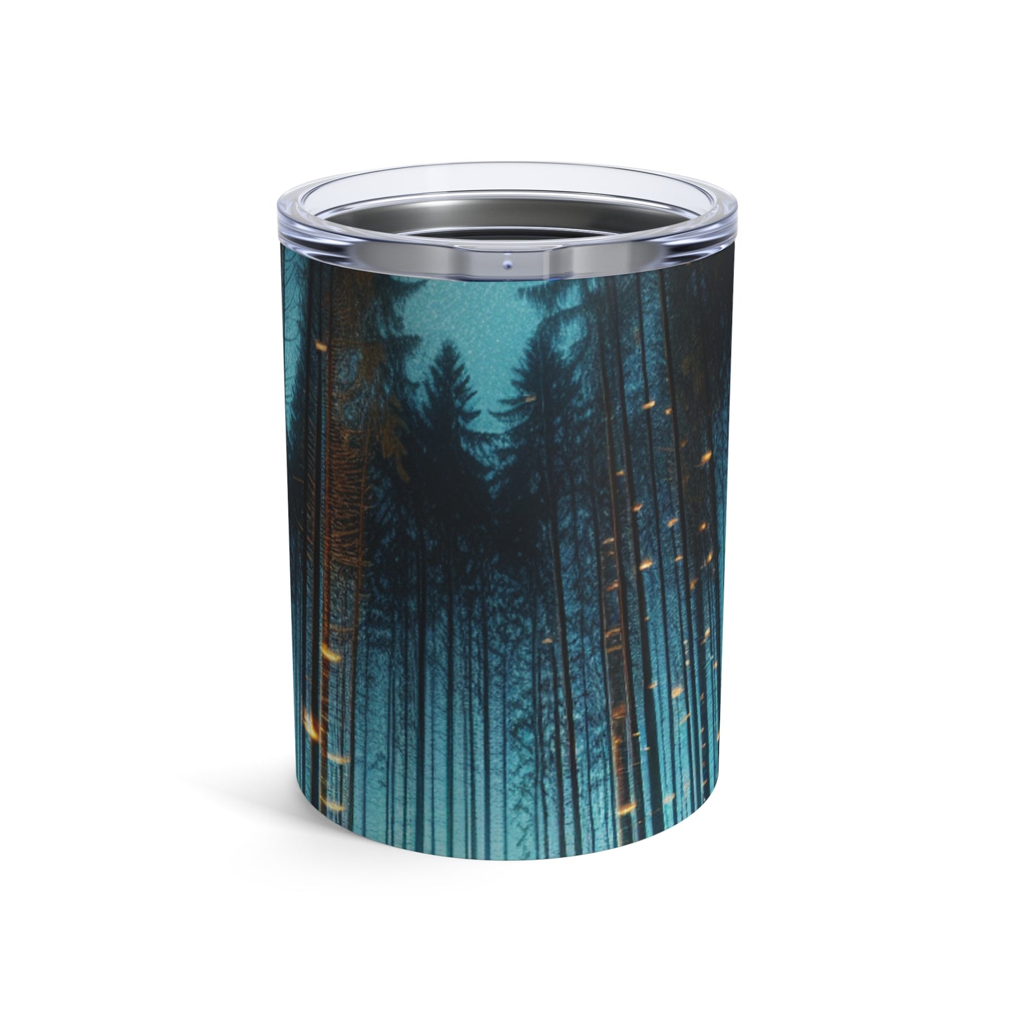 "Encantamiento del crepúsculo: Bosque de luciérnagas" - Vaso extraterrestre de 10 oz