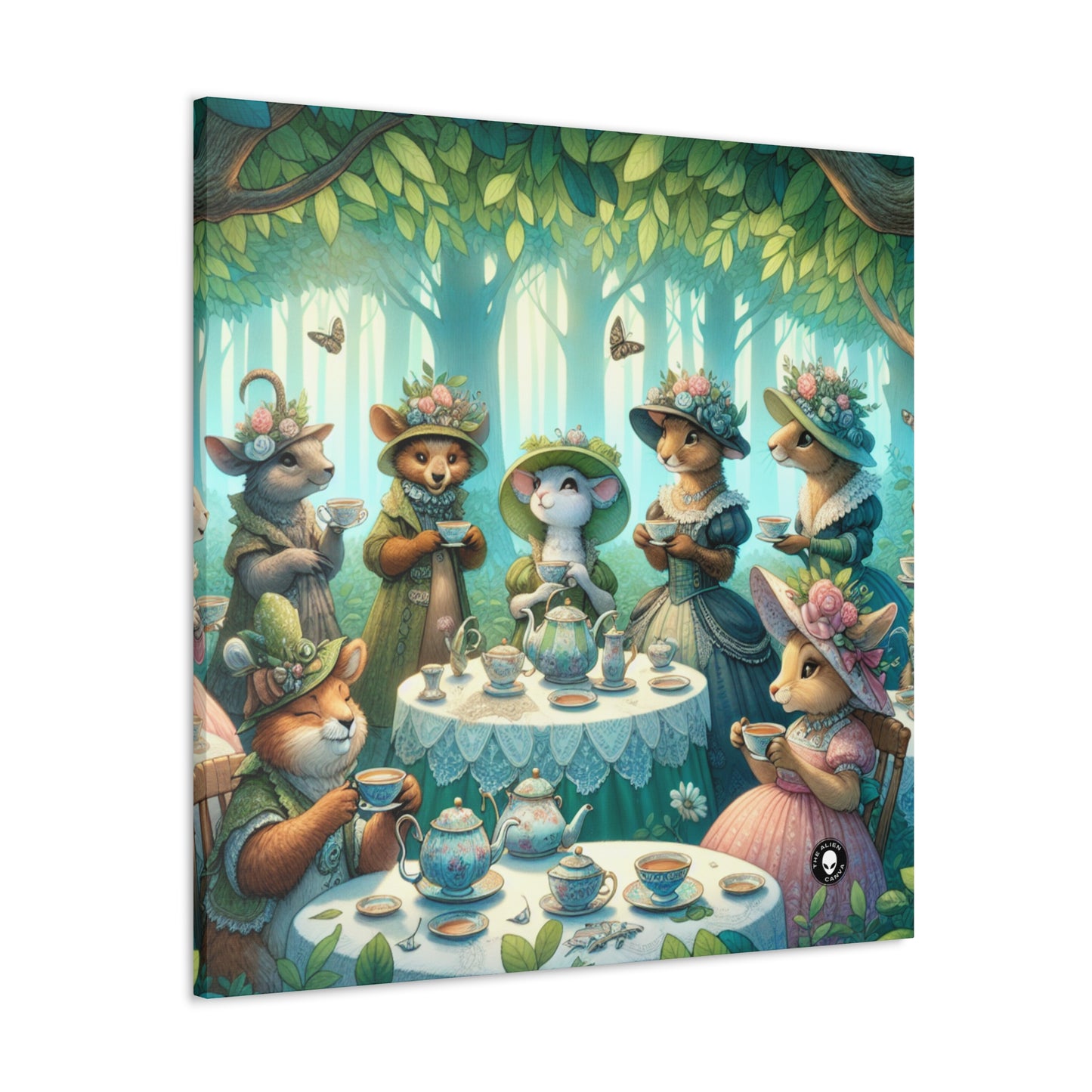 "Fancy Hats and Teacups: A Woodland Tea Party" - The Alien Canva