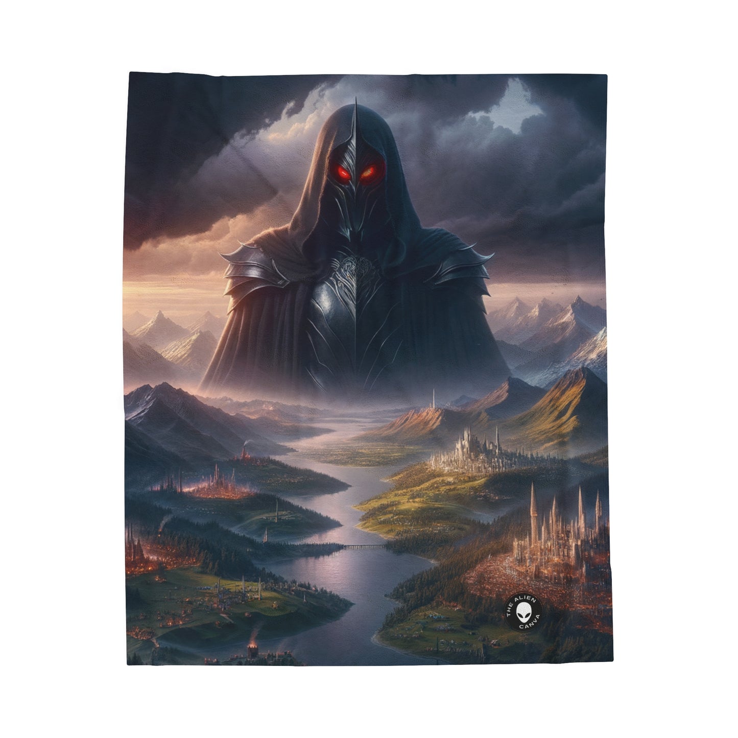 "Sauron's Reclamation: The Darkening of Middle Earth" - The Alien Velveteen Plush Blanket