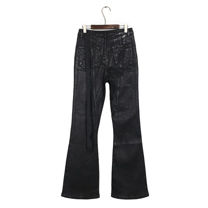 Cepillo de revestimiento de superficie de cera Cera Estrellas de ocho puntas Corte Micro-pull High Street Casual Jeans