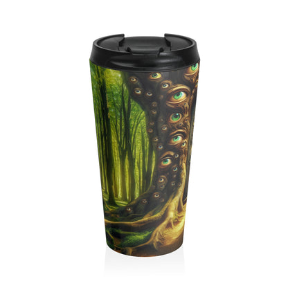 "The Watchful Forest: The Enchanted Doorway" - The Alien Stainless Steel Travel Mug