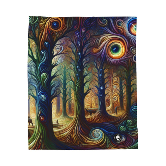 "Enchanted Rainbow Woods" - The Alien Velveteen Plush Blanket