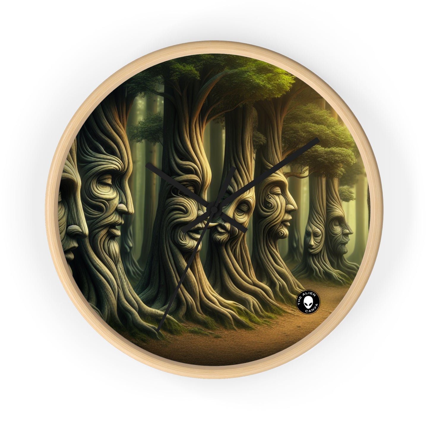 "Whispering Trees: Secrets of the Mystic Forest" - The Alien Wall Clock