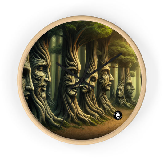 "Whispering Trees: Secrets of the Mystic Forest" - The Alien Wall Clock