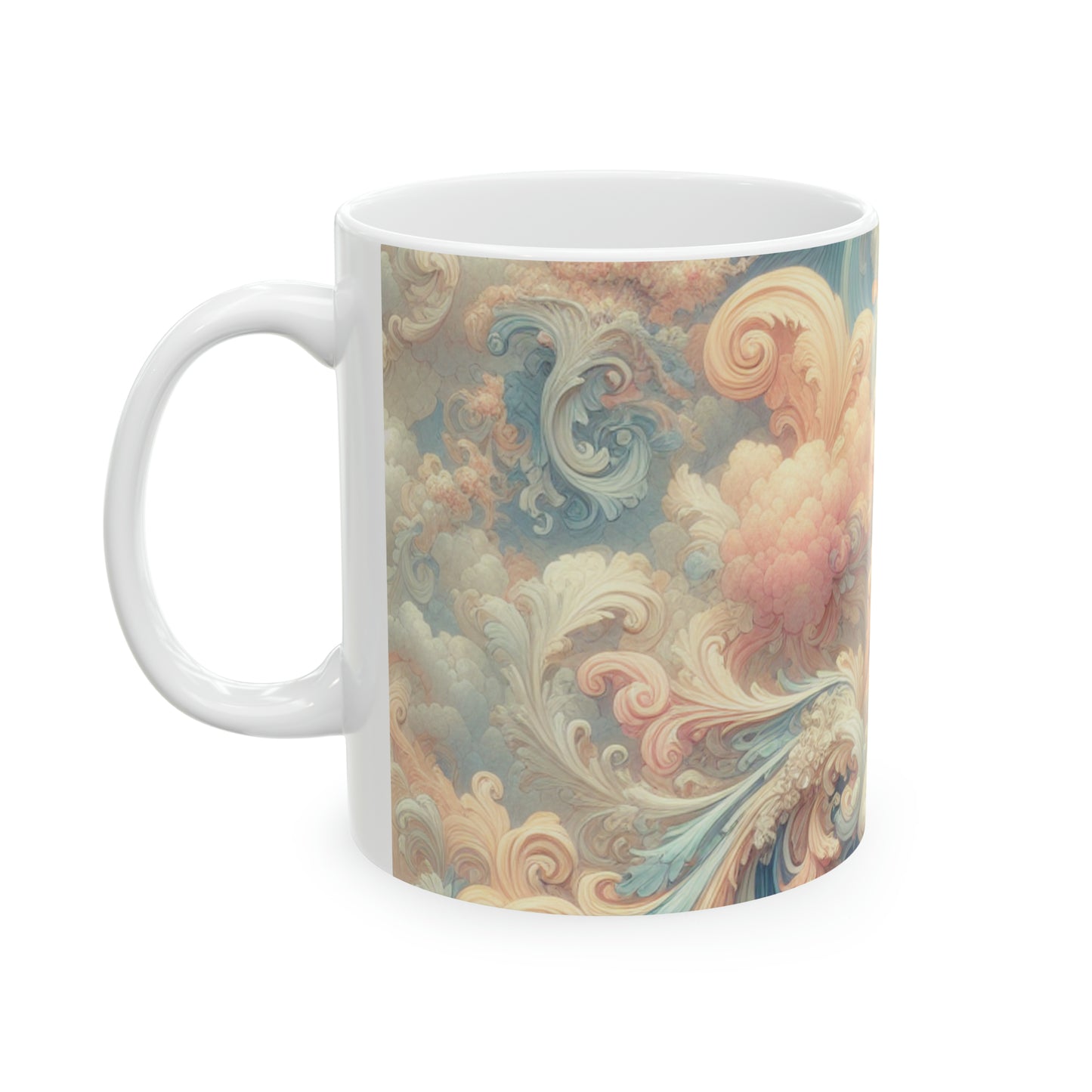 "Rococo Reverie : Une scène de salle de bal luxueuse" - La tasse en céramique Alien 11oz Rococo